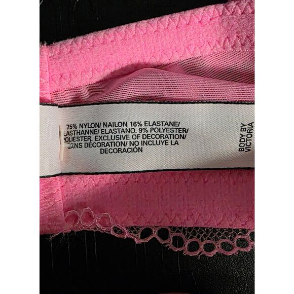 Body by Victoria Unlined 36DD Pink Floral Lace sexy Bra - Picture 5 of 6